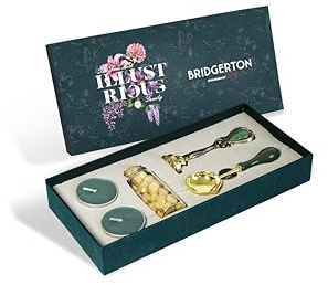 Pigna x Bridgerton,Kit per ceralacca,set timbro cucchiaio e cera