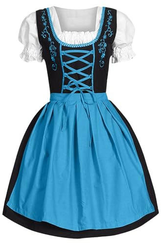 Vestido TiroléS AlemáN Para Mujer, Talla Grande, Traje de Oktoberfest, Cerveza Alemana, Disfraz Tradicional BáVaro, Delantal a Cuadros, Disfraz para Oktoberfest, Carnaval, Fiesta de Halloween