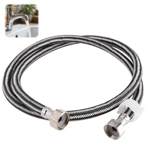 1.2m Brauseschlauch G1/2 X G1/2, Flexibler Edelstahl Duschschlauch, Panzerschlauch Wasserhahn, Dusche Umflechtung Flexschlauch, Explosionsbeständig Brauseschlauch, Hohe Temperatur Panzerschlauch