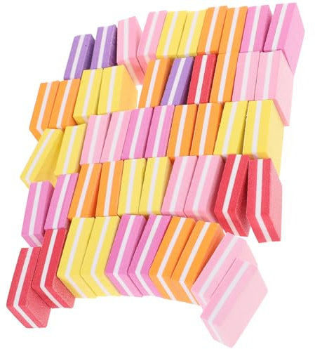 DECORNIJIA Bloques de Pulido para Uñas 50 Piezas Escofina Profesional de Esponja Multifuncional Herramienta para Lijado y Decoración de Uñas Adecuado para Manicura en Salones y Uso