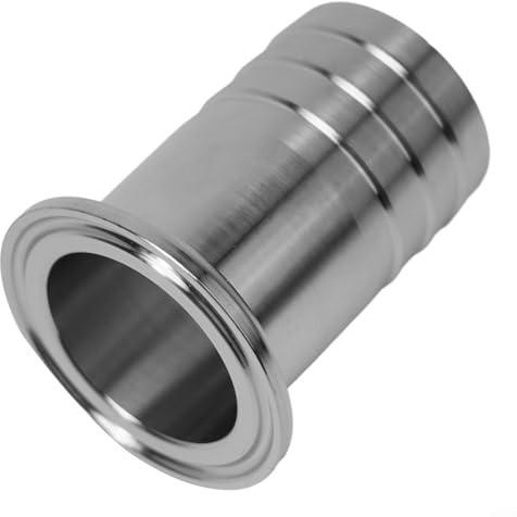 SS304 1.5 inch Tri Clamp to Rubber Hose Barb Sanitary Pipe Fitting Adapter for Fluid and Gas Pipeline Systems