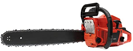 LENDISIY Bensin-motorsåg, motorsåg, bensinsåg, trädvårdsåg, Chainsaw med 48 cm skärdiameter, slagvolym 58 cm³, 50,8 cm kedja, perfekt för ved, trädskärning och trädgårdsskötsel