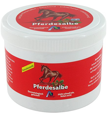 Avitale Pferdesalbe, belebend und vitalisierend, 500 ml | Pferdesalbe: Belebendes und vitalisierendes Gel mit erfrischendem Duft, mit Rosmarin, Rosskastanie, Arnika und Kamille