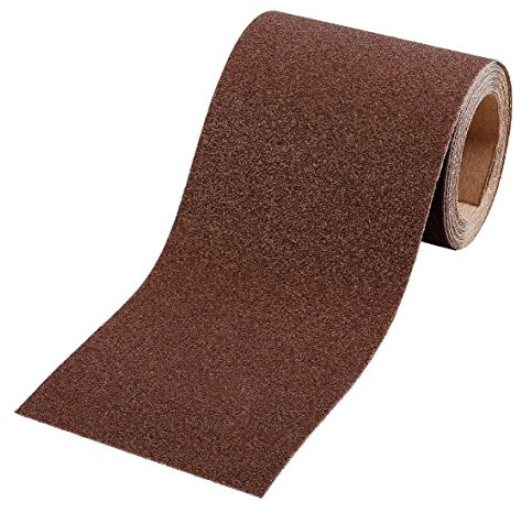 kwb Schleifrolle 5 m x 93 mm aus Korund mit Körnung 240, hochwertiger Kunstharz-Verleimung und verstärktem Papierträger für den feinen Schliff von Holz und Metall