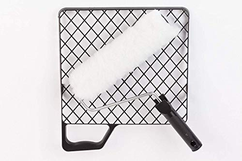 Triuso heimwerker-rollergarnitur 25cm Noir Ensemble de peinture Grilles Rouleau à peinture