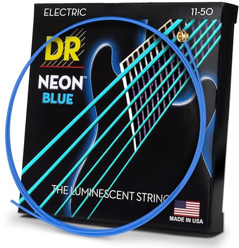 Dr Strings nbe11 11–50 Extra Schwere Set Handmade Neon High Definition blau beschichtet Electric Strings