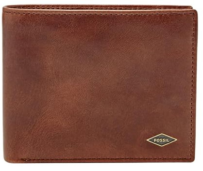 Fossil Geldbörse für Herren Ryan, Leder Bifold Dunkelbraun 11,4 cm L x 2,5 cm B x 9,5 cm H ML3736201