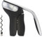 OXO Good Grips Vertikal Hebel Korkenzieher mit abnehmbarem Folienschneider, Stahl, Schwarz, Silber 18.7 x 18.7 x 6.1 cm
