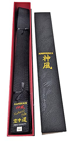 Kamikaze SCHWARZGURT NATURSEIDE. Mit individueller Geschenkbox. Länge 300 cm