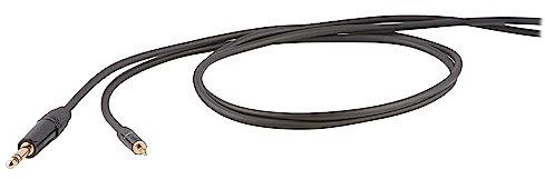 Proel DHS560 - Cavo Professionale Audio ONEHERO per strumenti con connessioni spina jack stereo 3.5mm a spina jack stereo 6.3mm, Nero (3mt)