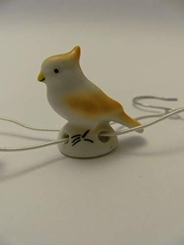 Lindner Porzellan Tropfenfänger Haubenlerche, handbemalt, für Kaffee- oder Teekannen, Tier Vogel Lerche