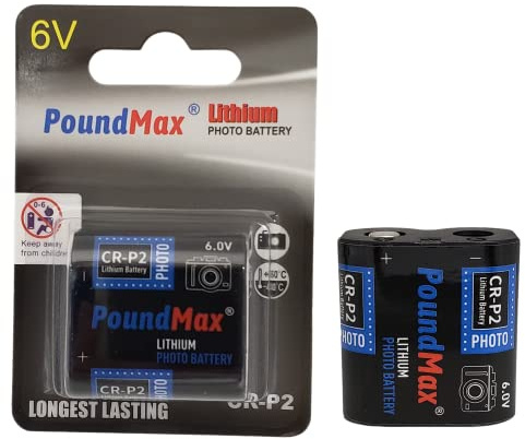 CRP2 6V Lithium Batterien, CR-P2, CR-P2L_1BP Fotobatterie mit Langer Haltbarkeit Unempfindlich gegen Extremtemperaturen Ideal für Kameras, LED-Taschenlampen und vieles mehr, Photobatterie