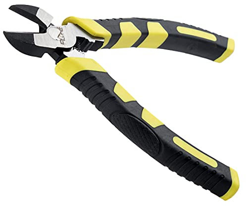 6 inch Wire Cutters Heavy Duty,Diagonal Cutting Pliers with Spring-Loaded Mechanism Dikes,Chrome Vanadium Steel Forged Side Cutters with Crimping Design