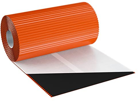 EUROVENT FLEX STANDARD 300mm x 5,0m Wandanschlussband/Kaminanschlussband ALU 2D Struktur (RAL8004 - Ziegelrot)