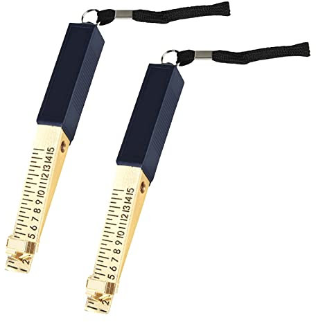 Jetisva 2 Pcs Fire Door Gap Gauge, Wedge-Shaped Vernier Feeler Gauge 1-15mm Dual Marked Metric Gap Gauge for House Engineering Inspection Flatness Measuring Tool Ruler 150*15*17mm (Precision:0.5mm)