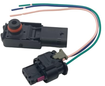 MAP Brake Booster Pressure Sensor & Pre-wired 3 Pin Connector for Audi A1 A3 A4 A5 A6 A7 Q5 A8 Q3 Q7 Q8 TT - V10721500 5Q0906207 829006 4F0973703