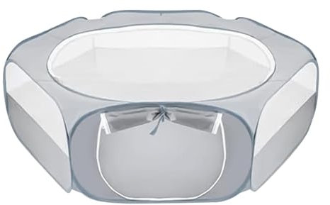 Corralito para animales, corralitos pequeños, corralito plegable, corralito para animales pequeños con cubierta superior, valla de ejercicio fácil de limpiar, perfecto e para gatos, conejos,