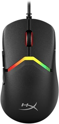 HyperX Pulsefire Saga Spelmus – Modulär spelmus, upp till 26 000 DPI, 8K Polling-ratt, optiska switchar, RGB-belysning, lätt 69 g, kompatibel med PC, PS5 och Xbox, svart