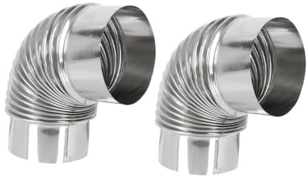 Alipis 2piezas Tubos De Escape De Acero Inoxidable Para Calentadores De Agua Gas Residenciales Ofrecen Una Ventilación Confiable Para Uso Doméstico Chimeneas De Carpa