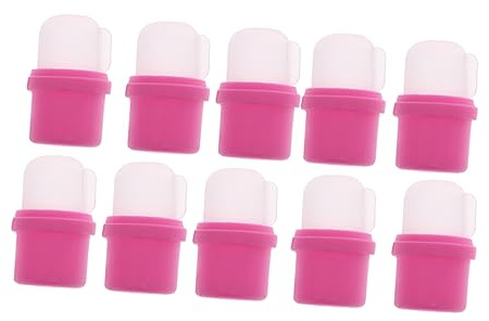 TOYZFRIENDY 10 Stück Teiliges Nagellackentferner aus Hochwertigem Silikon Wiederverwendbare Maniküre Nagelsoaker Covers für UV Gelentfernung Praktische und Langlebige Nagelentferner Tools