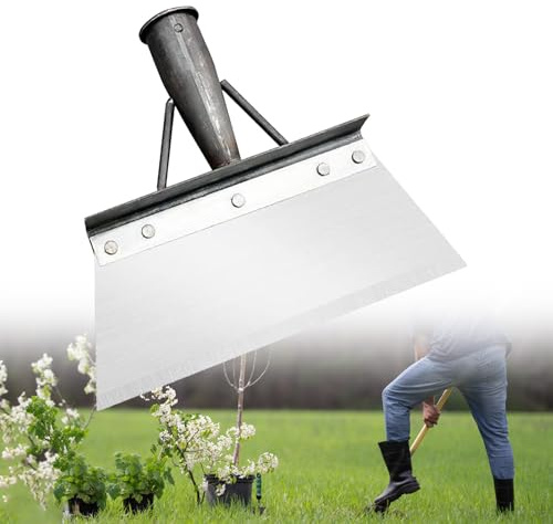 Pelle de Jardin Multifonctionnelle, Pelle de Nettoyage Multifonctionnelle,Multifonctionnelle Outil de Désherbage, pour Désherber, Pelleter la Neige, Nettoyer Les Fermes, 25 cm sans Poignée en Bois