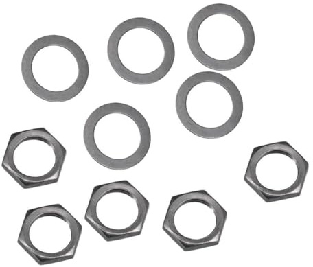 BEALIFE Ersatzteilset für E Gitarren und Bässe – Muttern, hochwertige Verarbeitung, glatte Metalloberfläche, passend für Klinkenbuchsen und Bassbuchsen.
