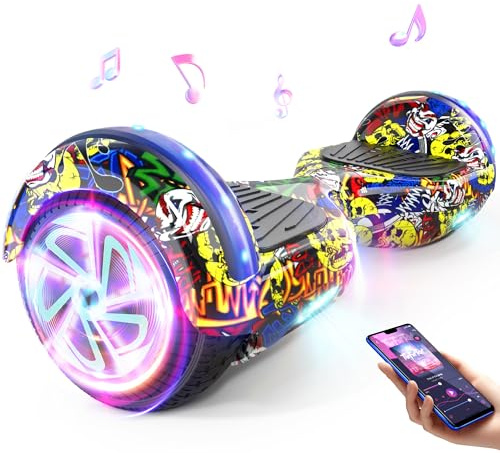 Hoverboard, hoverboards todoterreno con Bluetooth y ruedas de equilibrio inteligentes con luces LED