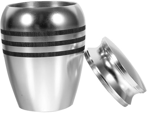 Gadpiparty Urna para Cenizas de Mascotas Pequeñas, Urna Conmemorativa de Aleación Plateada 70x45 Mm, Recipiente Portátil para Cenizas de Perros y Gatos, Accesorio Funerario Compacto