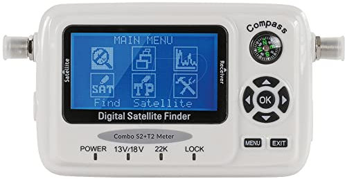 HD LINE SF-500 Digital Pointeur Satellite — Appareil Reglage Sattelite ( Pointeur Satellite pour Réglage Parabole/Camping Car ) - Sat Finder ?? ??, Rouge