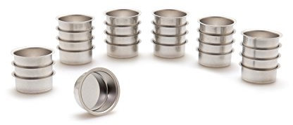 A.J. Wwe - Metallwaren GmbH Teelicht Tülle Teelichthalter Weißblech 40 mm, Größe:24 Stück