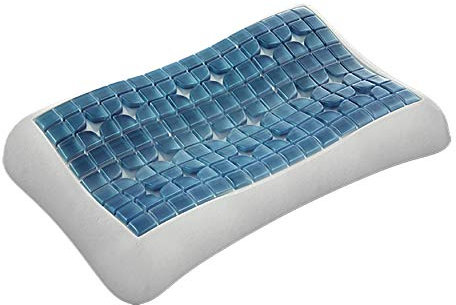 Technogel® Anatomic Curve Orthopädisches Nackenstütz-Kopfkissen – Patentiert, Schadstofffrei & Zertifiziert - HWS-Gel-Kissen für Rücken-& Seitenschläfer inkl. Kissenbezug 66x40x11cm