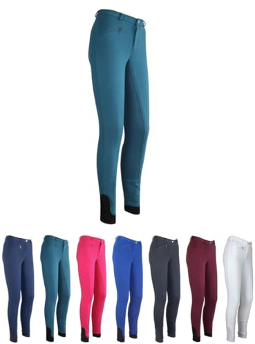 RL24 - Kinder-Reithose Flex Basicline | Reiterhose für Mädchen & Jungen | Silikon-Vollbesatzreithose | hautfreundlich, atmungsaktiv & elastisch | Reitleggings in Kobaltblau in Größe 128