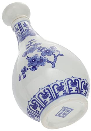 BESTonZON De Vin En Porcelaine Bleue Et Blanche Pot De Vin Chinois Carafe à Vin Ancienne Décor Bleu Et Blanc Pots De Gingembre Pour La Décoration Intérieure Phoque Céramique Gourde