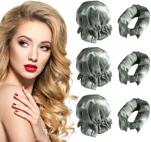 NuAngela Boucles Sans chaleur, 6 Pcs cheveux bouclés femme, Heatless Hair Curlers,Curling Rod Headband,ruban bouclant sans chaleur, boucles de nuit, Coiffure Bricolage DIY pour cheveux courts et longs