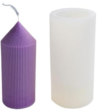 Kerzen Gießform Kerzenform, Kerzenornamente, Gips, Aromatherapie, Gestreifte Silikonform – Kegel