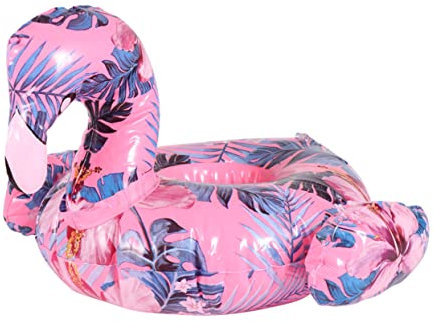 JOINPAYA Aufblasbarer Flamingo Getränkehalter Schwimmender Bierflaschenhalter Für Wasser PVC-Material Leicht Und Sicher Praktisches Schwimmbierhalter-tablett