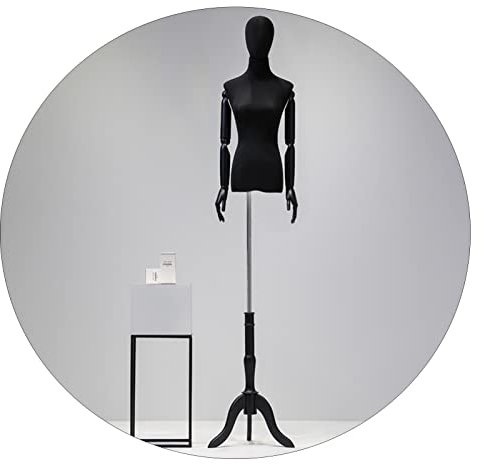 Weibliche Schaufensterpuppe, Torso-Schneiderpuppe, realistische Halbkörper-Puppe mit Kopf, hölzerne Kleiderpräsentation für Frauen, für die Dekoration im Bekleidungsgeschäft zu Hause, 4 Modelle