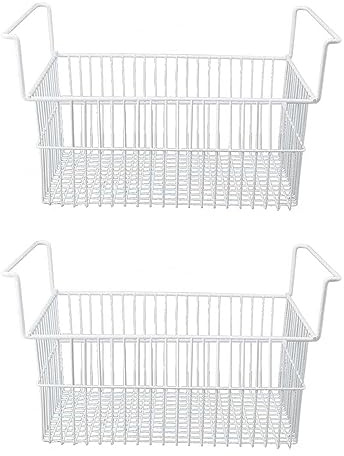 Truhe Gefrierkorb Kühlschrank Draht Gefrierschrank Organizer Bins Truhe Gefrierschrank Draht Aufbewahrungskörbe Passt zu den meisten Tiefkühlschränken (L49,5 cm x B29 cm x H27 cm