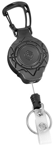 Einziehbarer Schlüsselanhänger, Ausziehbar Ausweis JoJo mit 31.5zoll Stahlseil Strapazierfähiger Karabiner Kartenhalter Ausweis Clip für ID Kartenhalter Schlüssel