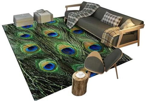 RUGMRZ Teppich Designer Sofa, Schlafzimmer, Wohnzimmer Dekoration, rutschfest, Schmutzabweisend, Waschbar Teppich Rutschstopp Grün Weihnachtsteppich Küchen Teppich Teppich Designer Flokati Teppich200