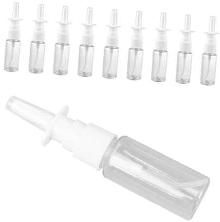 Veemoon 10piezas Botellas De Spray De Viaje Botellas Rociadoras De Plástico Pequeñas Recargable Fácil De Rellenar Aplicación Precisa Para Cuidado Nasal y Maquillaje