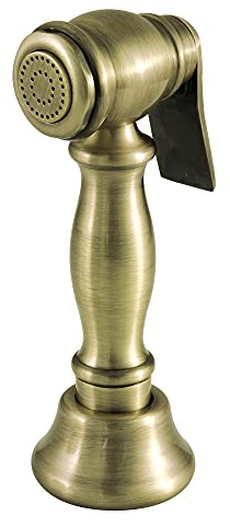 Kingston Brass CCRP1K3SPR Vintage Kitchen Faucet Side Sprayer, Antique Brass