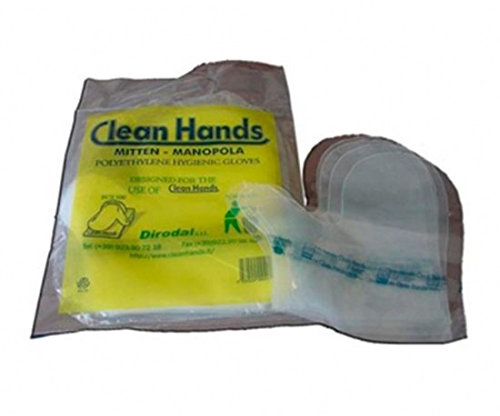 Clean Hands – Confezione con guanti di ricambio per manipolazione di alimenti, 100 unità