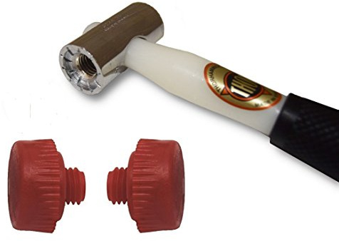 Thor 710 Nylon Faced Window Glazing Hammer/Mallet - with Medium Red Heads