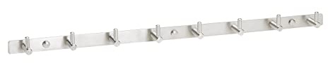 SOTECH Garderobenhaken KARA 8 Haken - L: 620 mm Edelstahl | als Einzelhaken oder Hakenleiste Haken Kleiderhaken Garderobenhaken Wandhaken Wandgarderobe