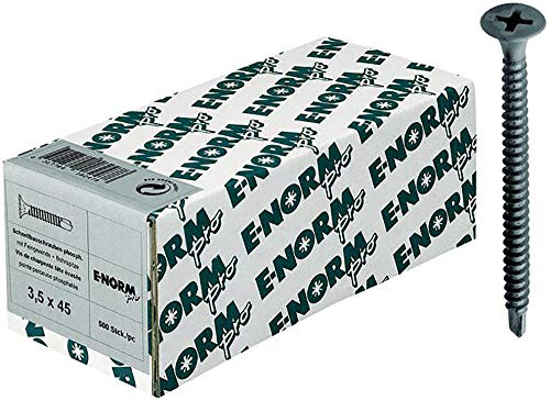 E-NORMpro - Tornillos para montaje rápido (3,5 x 55 TSD, 1000 unidades)