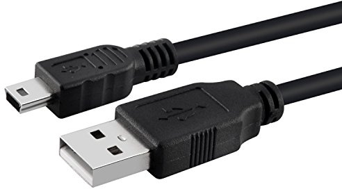 3M USB 2.0 A to Mini B 5 Pin Cable Lead - Black 3 Metre Long (2.0 Mtr)