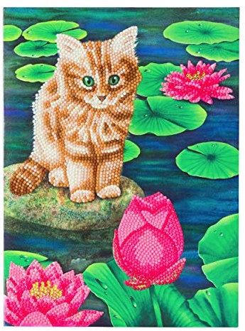 Craft Buddy Diamond Painting DIY Giant 29cm x 21cm Crystal Card Kit (Lily's Pond)