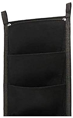 tooloflife Wand-Pflanzsäcke zum Aufhängen, Pflanzbeutel, Blumentasche, schwarz, für Balkongeländer, Zaun, Blumen, Kräuter- und Gemüsepflanzen (vertikal-3 Taschen)