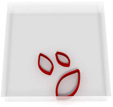 Mini/Tiny Thin Leaf Set of 3 Value Fondant Cutter 1.5CM + 2CM + 3CM